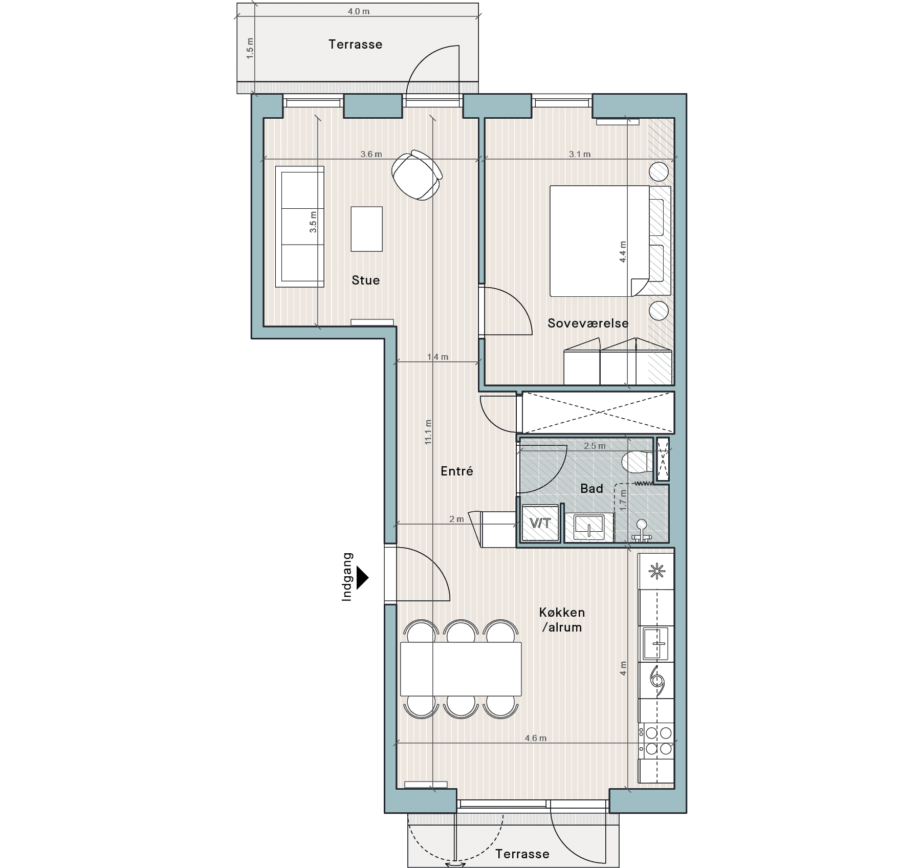 Plantegning for: Bolig nr. 6