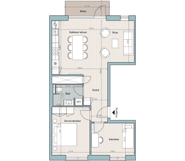Plantegning for: Bolig nr. 8