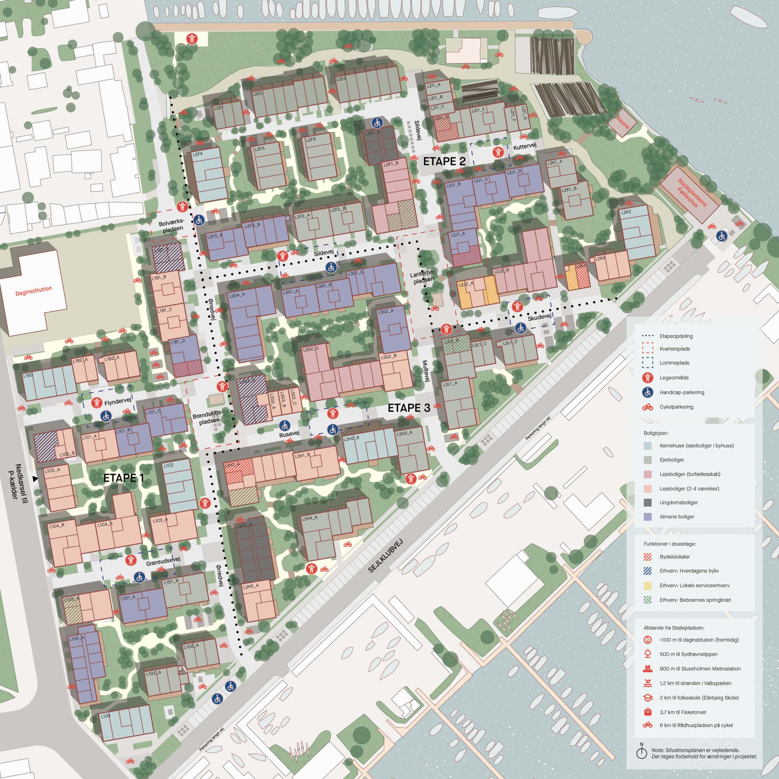 Situationsplan over Stejlepladsen